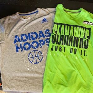 Seahawks Nike and Adidas shirts boys XL